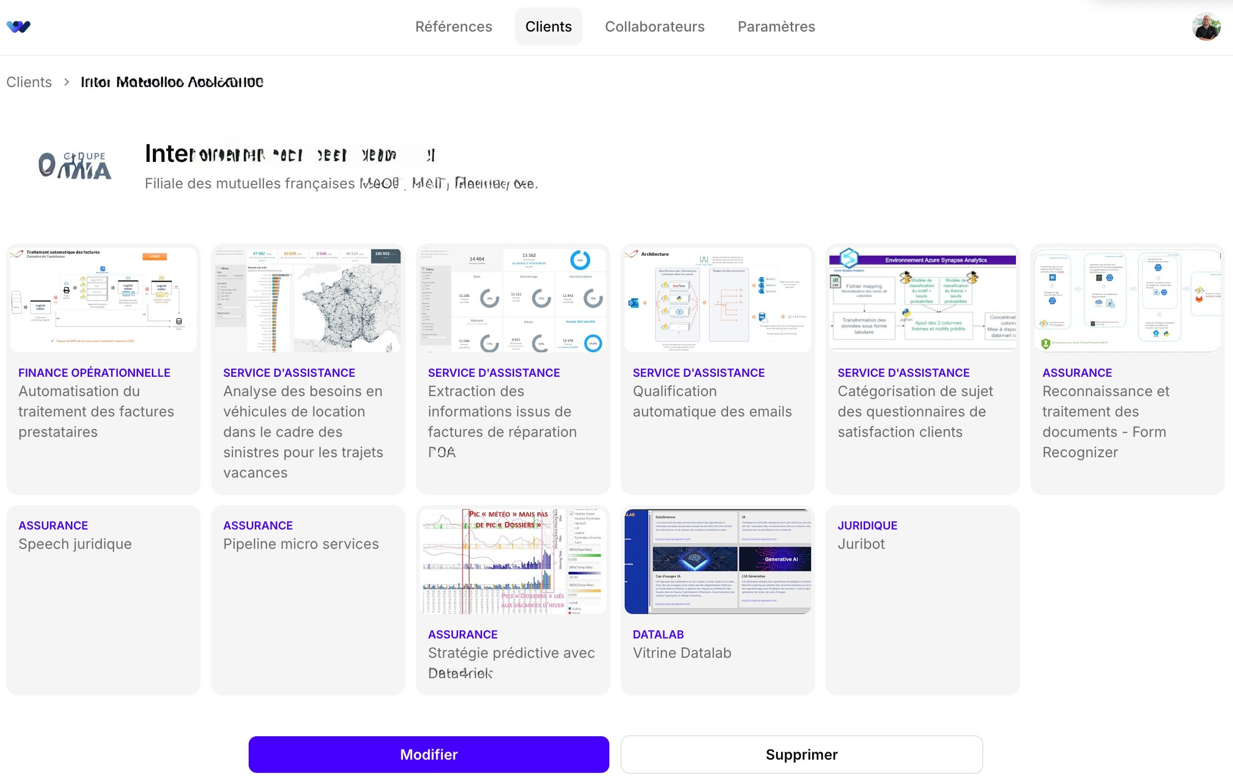 Catalogue — vue en vignettes des références