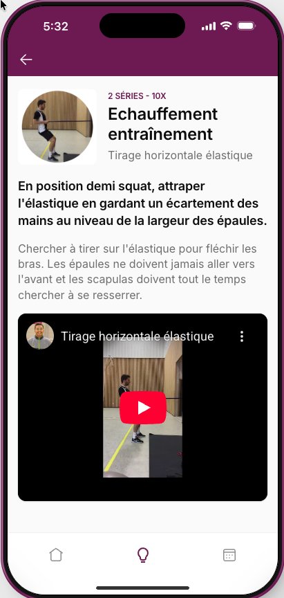 Séance mobile — exercices du jour